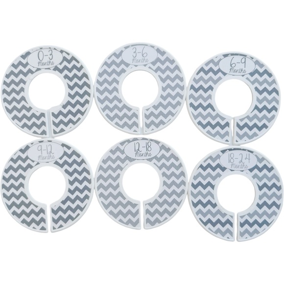 Baby Nursery Clothing Size Closet Dividers Grey Gender Neutral Ranged Months - Picture 2 of 2